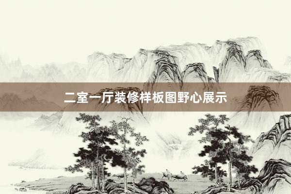 二室一厅装修样板图野心展示