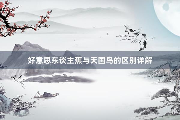 好意思东谈主蕉与天国鸟的区别详解