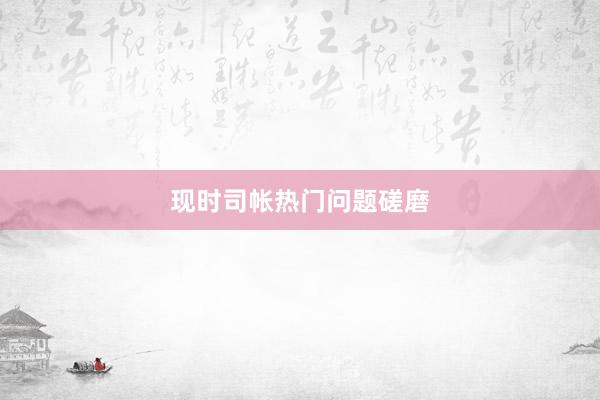 现时司帐热门问题磋磨